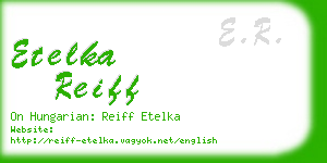 etelka reiff business card